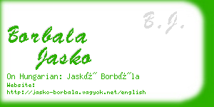 borbala jasko business card